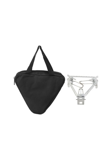 Jzcat Katlanabilir Gaz Sobası,pot Raf Braketi Teneke Kutu Beyaz Altın - Gümüş