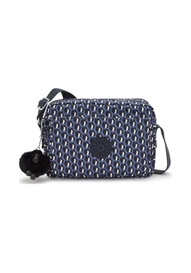 Kıplıng Abanu M Orta Boy Omuz Çantası Desenli 3d K Blue Mavi