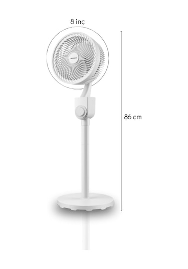 Woox 8 Inch Otomatik Sağ Sol Salinimli 86 Cm Vantilatör