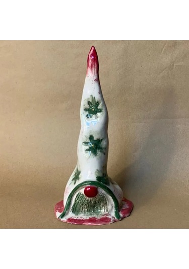 Uretti - Zehra 8449 - El Yapımı Seramik Tasarım Yılbaşı Ağacı Biblo - 10 X 22 Cm 1 Adet