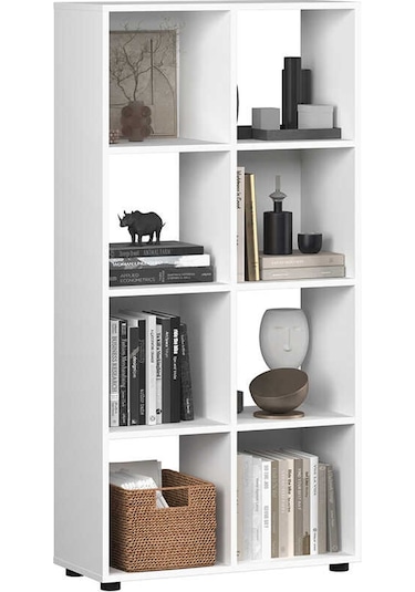 Cubic Kitaplık Beyaz 70x140,5x30 Cm Beyaz