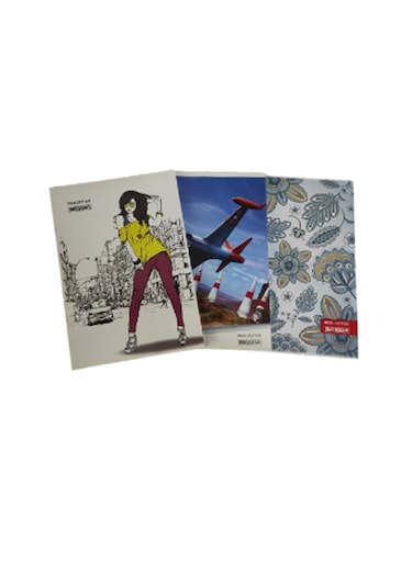 Defter 40 Yaprak Karton Kapak Çizgili A4 Defter 3 Adet