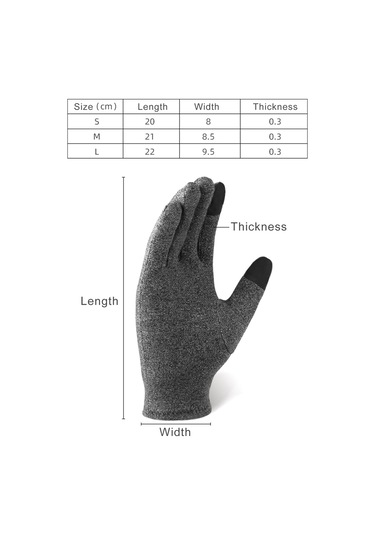 Qingmipy Baskılı Dokunmatik Eldiven - Spor Ve Egzersiz İçin Isıtıcı Eklem Koruma