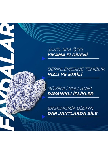 Gyeon Q²m Wheelmitt Evo Jantlara Özel Dayanıklı Yıkama Eldiveni - 1250 Gsm