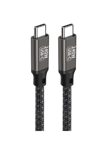 Siyah Qg02 Type-c To Type-c Pd3.1 Data Kablosu 240w 480mbps 3 Metre-zore