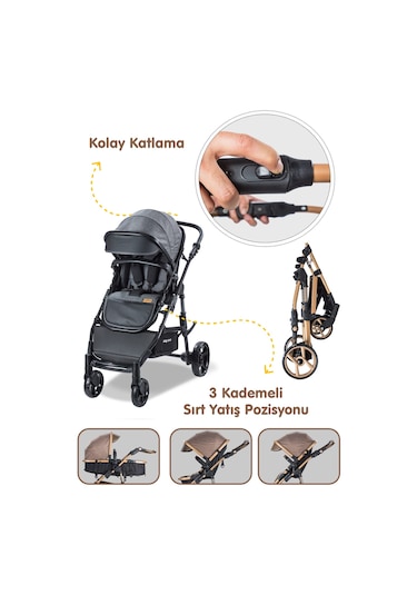 Baby Care BC 340 Bora Cross Travel Sistem Bebek Arabası