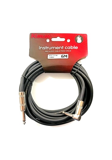 Kirlin Ipcv-242b-6m-bk Enstrüman Gitar Kablosu L Açılı Kablo 6 Metre