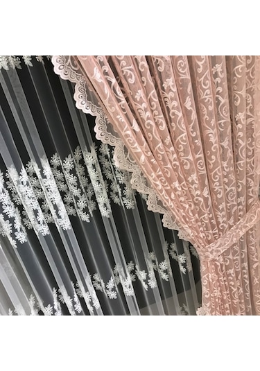 Fon Perde Tül Fon 1 Takım 2 Adet Şeklinde