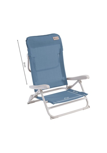 Outwell Seaford 4 Pozisyonlu & Konforlu Katlanır Plaj Sandalyesi O.Blue