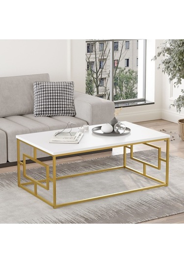 Atlantis Gold Metal Orta Sehpa Beyaz Atl12-w Beyaz