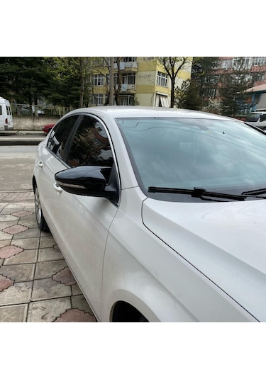 Volksvogen Passat B7 Batman Yarasa Ayna Kapağı Piano Black Abs Plastik