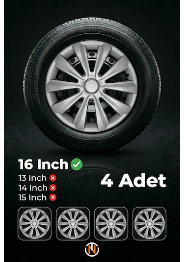 Bmw 16 İnç Jant Kapağı Takım Gri G119