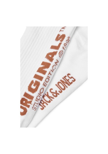 Jack&jones Jacbora Tennıs Sock 12256197 Beyaz-kırmızı Siyah