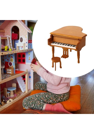 Suntek Minyatür Dollhouse Aksesuarları Sevgililer Ahşap-rengi