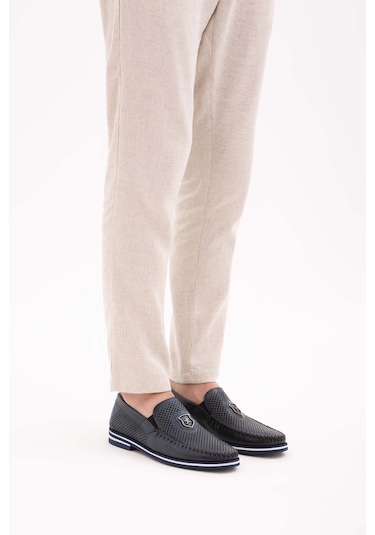 Tamer Tanca Erkek Hakiki Deri Lacivert Casual Ayakkabı 383 3345 Ev Erk Ayk Y19 Acık Lacı Bsk Lacivert