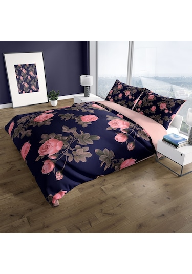 Cattleya Noble 3D Pamuk Saten Çift Kişilik Nevresim Takımı Çok Renkli