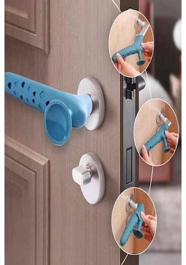 Silikon Kapı Kolu Stoperi Duvar Koruyucu Pencere Tutucu Stoper Çocuk Güvenlik Aparatı Duvar Koruyucu