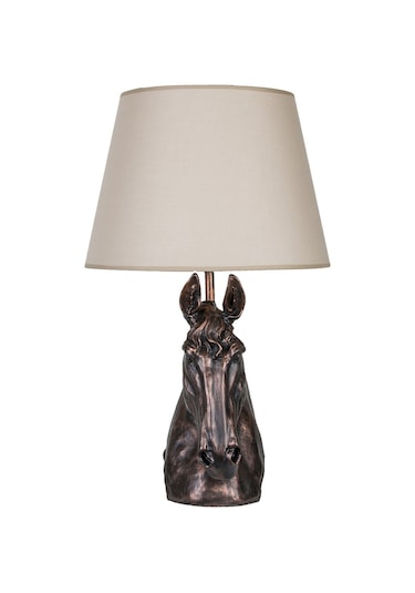 Qdec Modern Dizayn At Abajur Bakır Bej Diğer