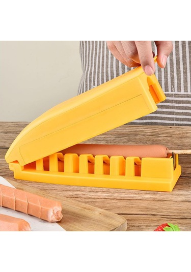 Suntek Hot Dog Dilimleme Aracı Mutfak Aletleri Izgara Kamp Için Sarı