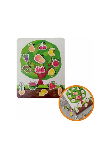 Ankebut Ağaç Yapboz Meyve Ve Sebzeler Renkli Puzzle 30725