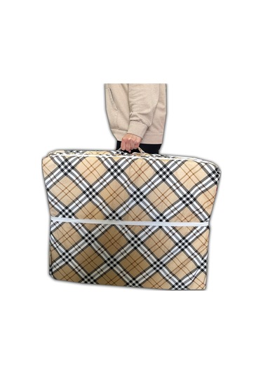 Katlanır Yer Minderi Ve Tek Kişilik Süngerli Katlanır Minder 70x180 Cm 6 Cm-kahverengi Ekose