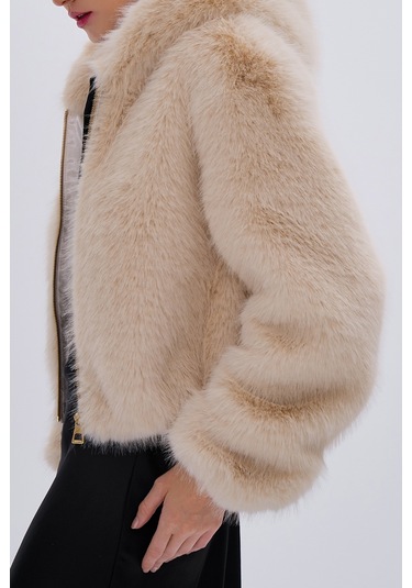 Valmenti Kadın Tekstil Mont 616 5251 Bn Pls Mont Sk24/25 Bej Pelus Bej