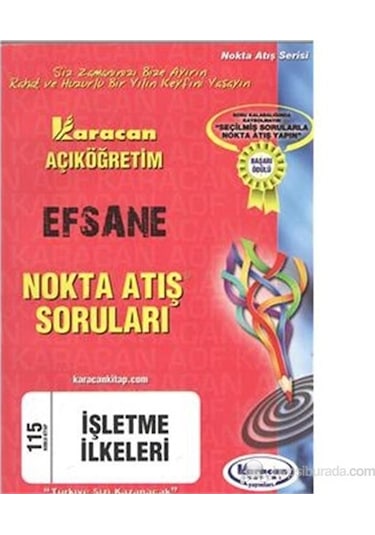 Karacan Aöf 2014 1.Sınıf Işletme Ilkeleri Nokta Atış Soruları