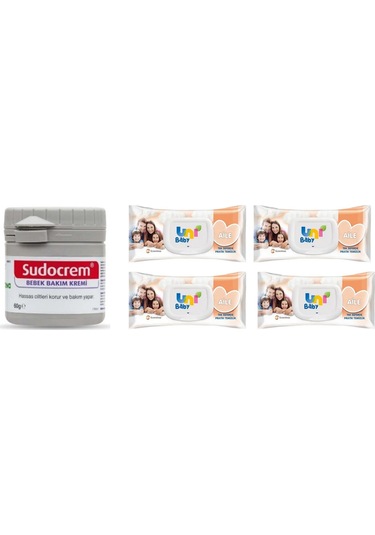 Bebek Bakım Seti Sudocrem 60 G + Uni Baby Islak Mendil 4x90 Lı