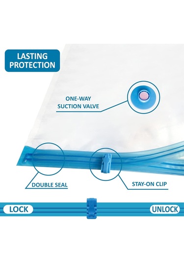Qingmipy 13 Parçalık Vakumlu Saklama Poşeti Seti - 5 Orta, 5 Büyük, 2 Çok Büyük Boy + El Pompası İle Giysi Ve Yorganlar İçin