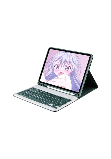 Teltree İpad Uyumlu Pro 11" 2021 Ve Mini 1-5 İçin Siyah Yeşil Kablosuz Bluetooth Klavye+fare+koruyucu Kılıf - Dayanıklı, Kompakt, Çift Modlu