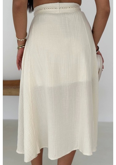 Beli Garnili Etek Ekru Ekru