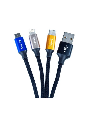 Goocamp Siyah Oks 3 İn 1 Usb Kablo