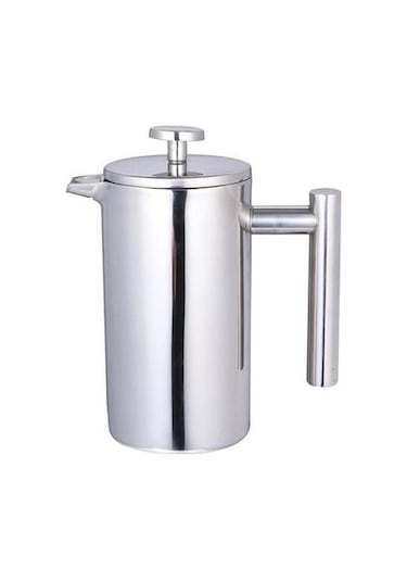 800ml Kahve Tencere Çift Katmanlı Paslanmaz Çelik Kahve Ve Çay Ahşap