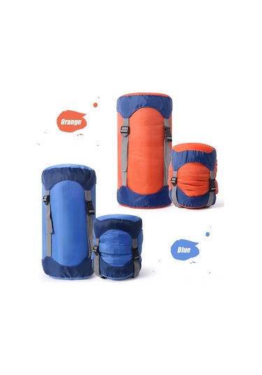 Symbee Turuncu M Boylu 210t Poliester Kompresyon Çantası - 4 Ayarlanabilir Kordonlu, Taşınabilir, Kamp Ve Bisiklet Turları İçin