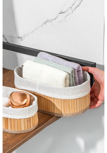 Posima 2082 Oval 3lü Pinterest Sepet Bambu Sepet Seti Dekoratif Banyo Mutfak Düzenleyici Organizeri Hasır