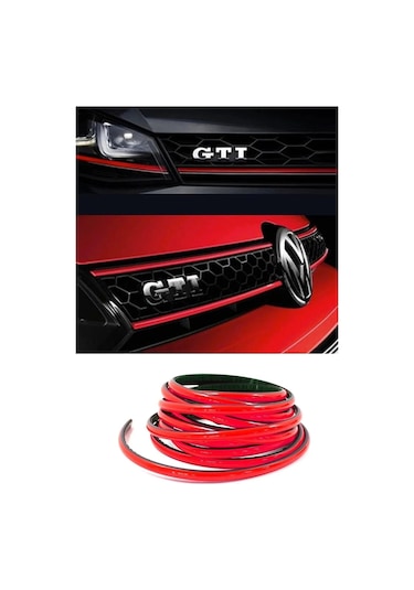 Kırmızı Renk Nikelaj Şerit Bant Çıta 5 Mm 3 Metre Parlaka