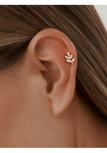 Zoloto Russkih Labret Ve Helix Piercingi 925 Ayar Gümüş Altın Kaplamalı 141393195 Altın