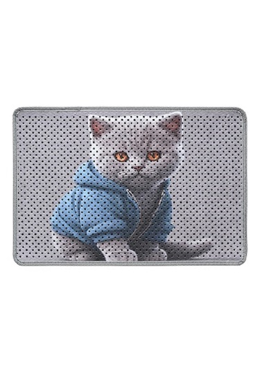 Kedi Kumu Paspası Kedi Tuvaleti Paspası Dijital Baskılı