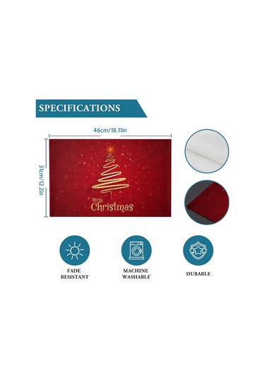 Neşeli Noel Ağacı Amerikan Servisi 6'lı Set Kırmızı