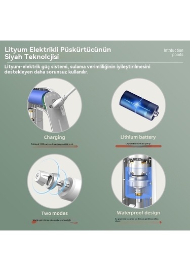 Besthome1 Şarj Edilebilir Otomatik Elektrikli Sulama Kabı, Lucky Star 1 Model, Koyu Renk, Uzun Süreli, Ev Ve Tarla İçin