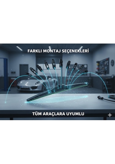Space Premium 10 Aparatlı Hibrit Silecek Kilitli Model 45 Cm Uyumlu