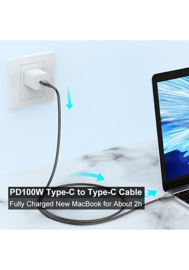 Cbtx Enkay Hat 2 M Type-c-To Type-C PD 100 W Hızlı Şarj Veri Kablosu