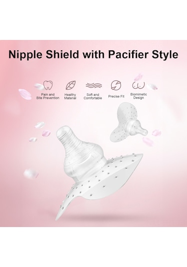 Hangfox Meme Ucu Koruması - Emzik Tutan Silikon Korumalı Emziği, Gıda Seviyesi, İkiz Paket, Saklama Kutusuyla, Spiral Desenli Uyumluluk