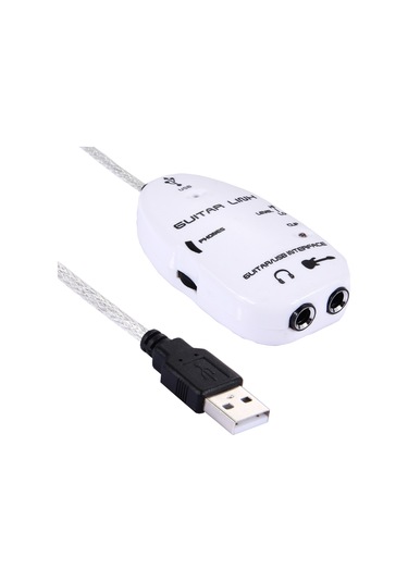 Sones Usb Arayüz Gitar Bağlantı Kablosu Pc / Mac Kayıt Beyaz