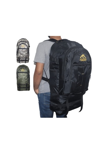 Montana 80l Körüklü Siyah Su Geçirmez Dağcı Seyahat Sırt Çantası Siyah