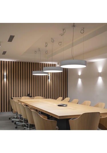 Yuvarlak Modern Led Avize Linear Davul Armatür Lineer