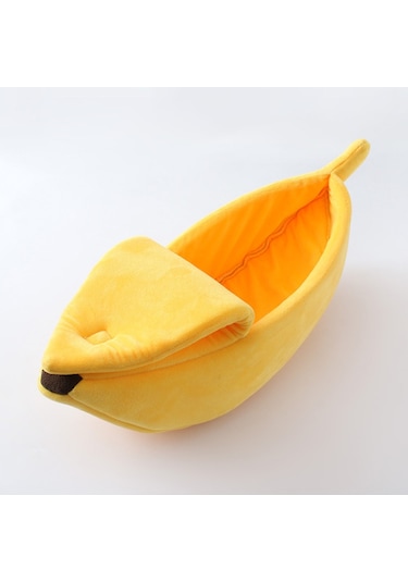 Geeroyoo Muz Şeklinde Kedi Köpek Kafesi Sarı