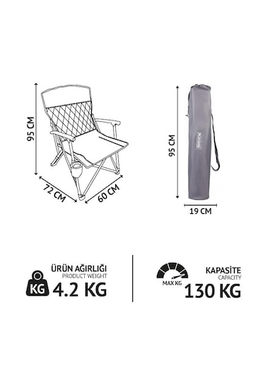 Orcamp Trono Kamp Sandalyesi Out-2170 Gri