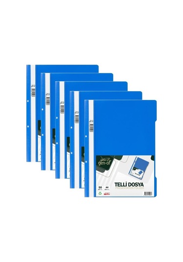 Gen-of Telli Dosya Mavi 50 Li 5 Paket