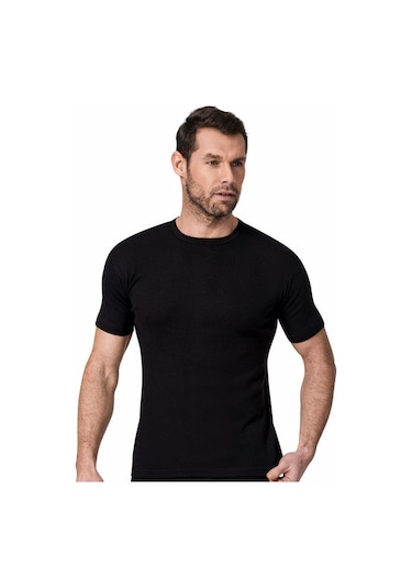 Namaldi Erkek Ribana O Yaka İnce Biyeli Fanila 3'lü Paket - 111 Siyah